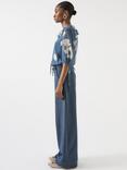 L.K.Bennett Frey Wide Leg Trousers, Indigo
