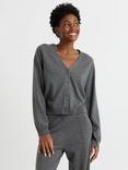 Chinti & Parker Cashmere Rich Cropped Cardigan, Grey