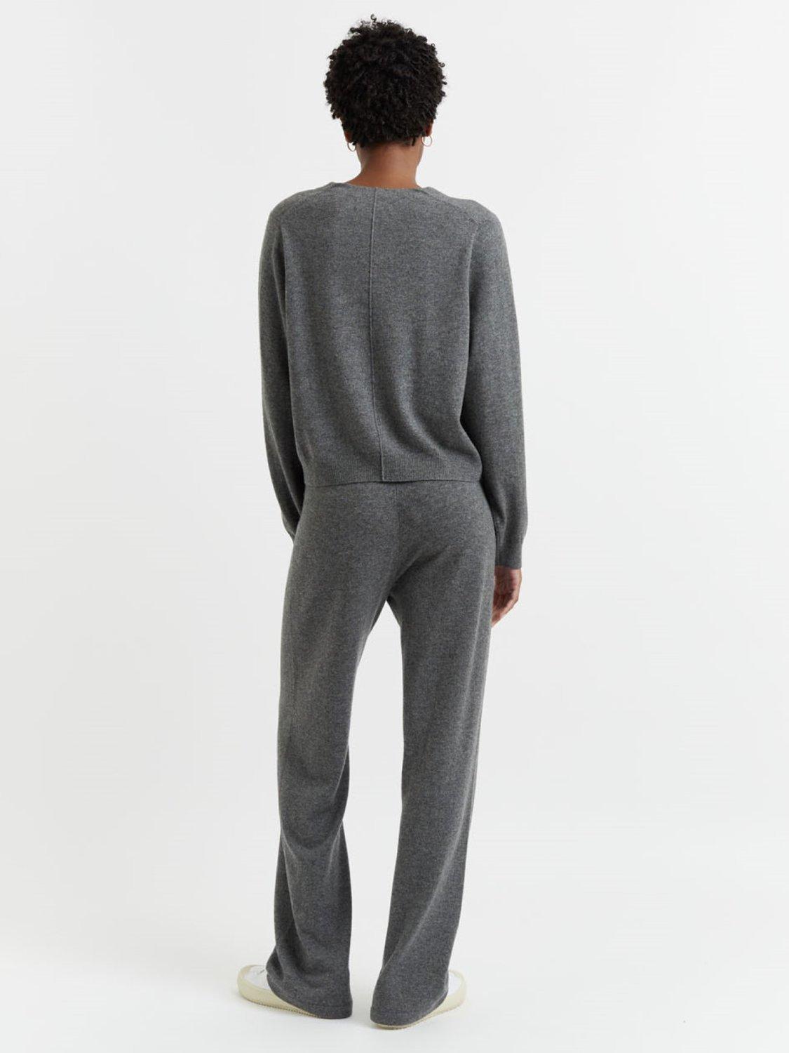 Product image 2 of 3, which shows Chinti & Parker Cashmere Rich Cropped Cardigan, Grey, XS