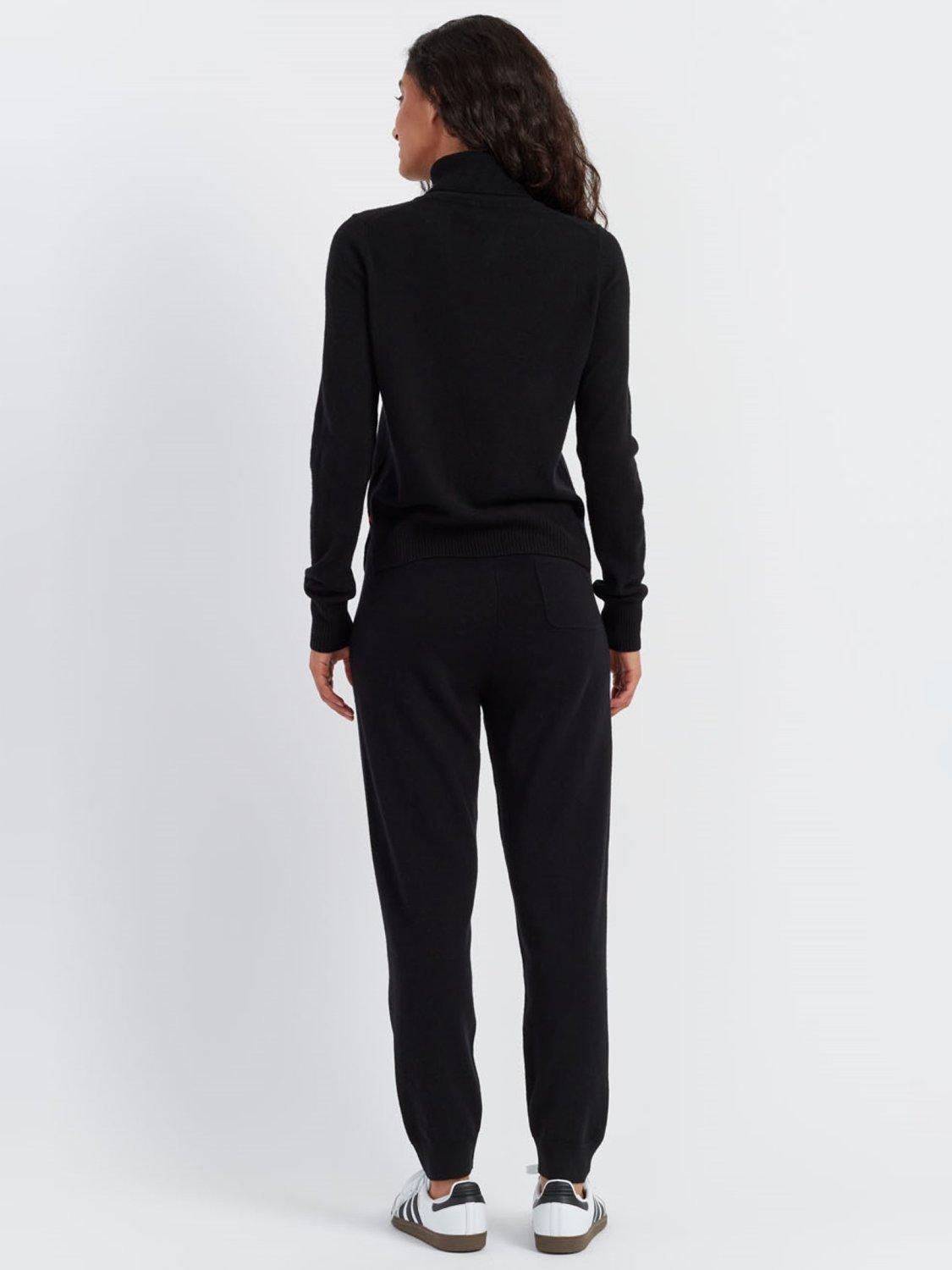 Product image 2 of 3, which shows Chinti & Parker Basics Wool Rich Tapered Joggers, Black, XS