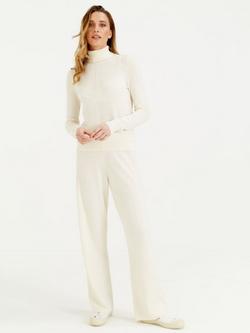 Chinti & Parker Wide Leg track Pants, Cream