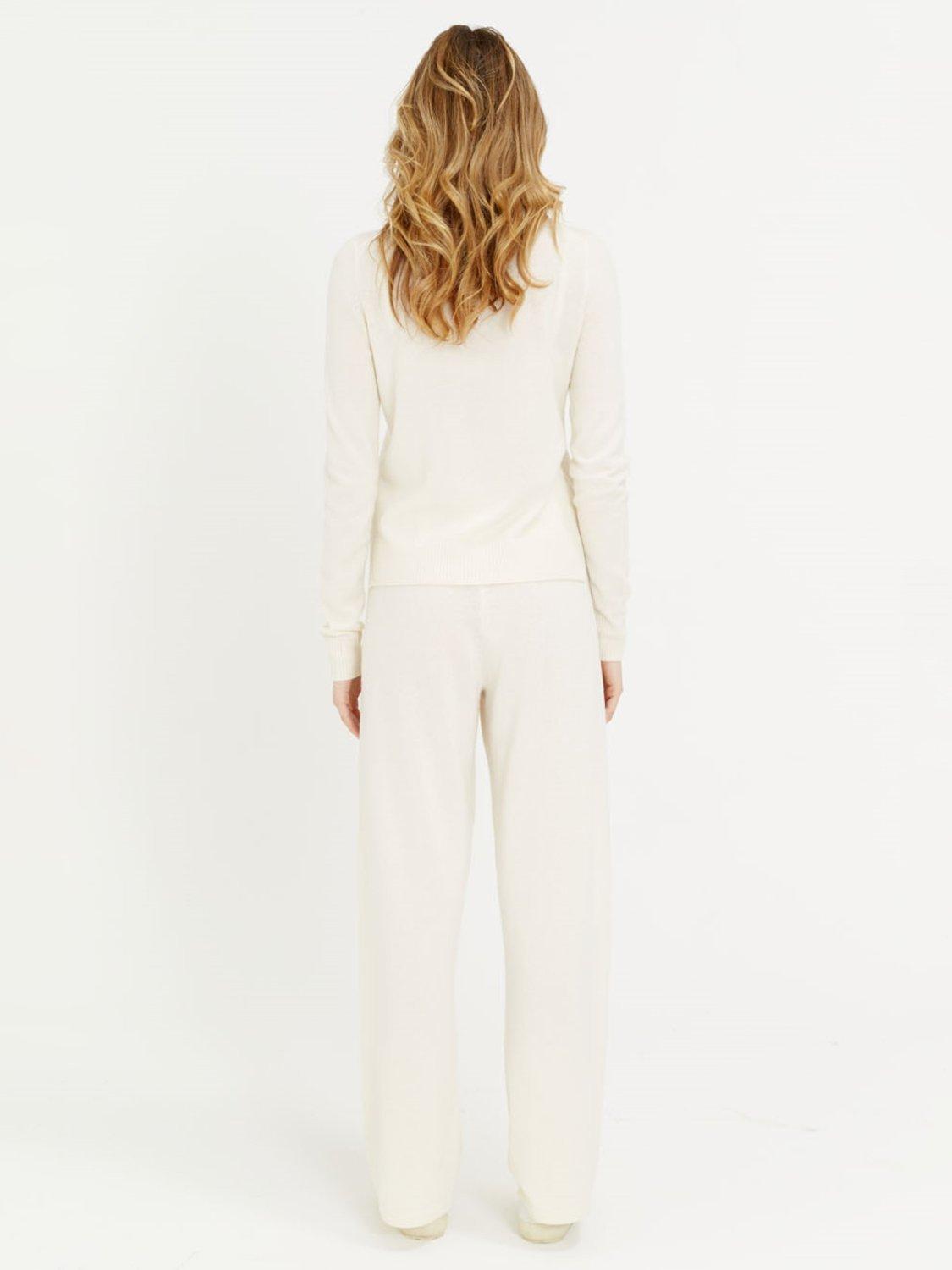 Product image 2 of 4, which shows Chinti & Parker Wide Leg track Pants, Cream, XS