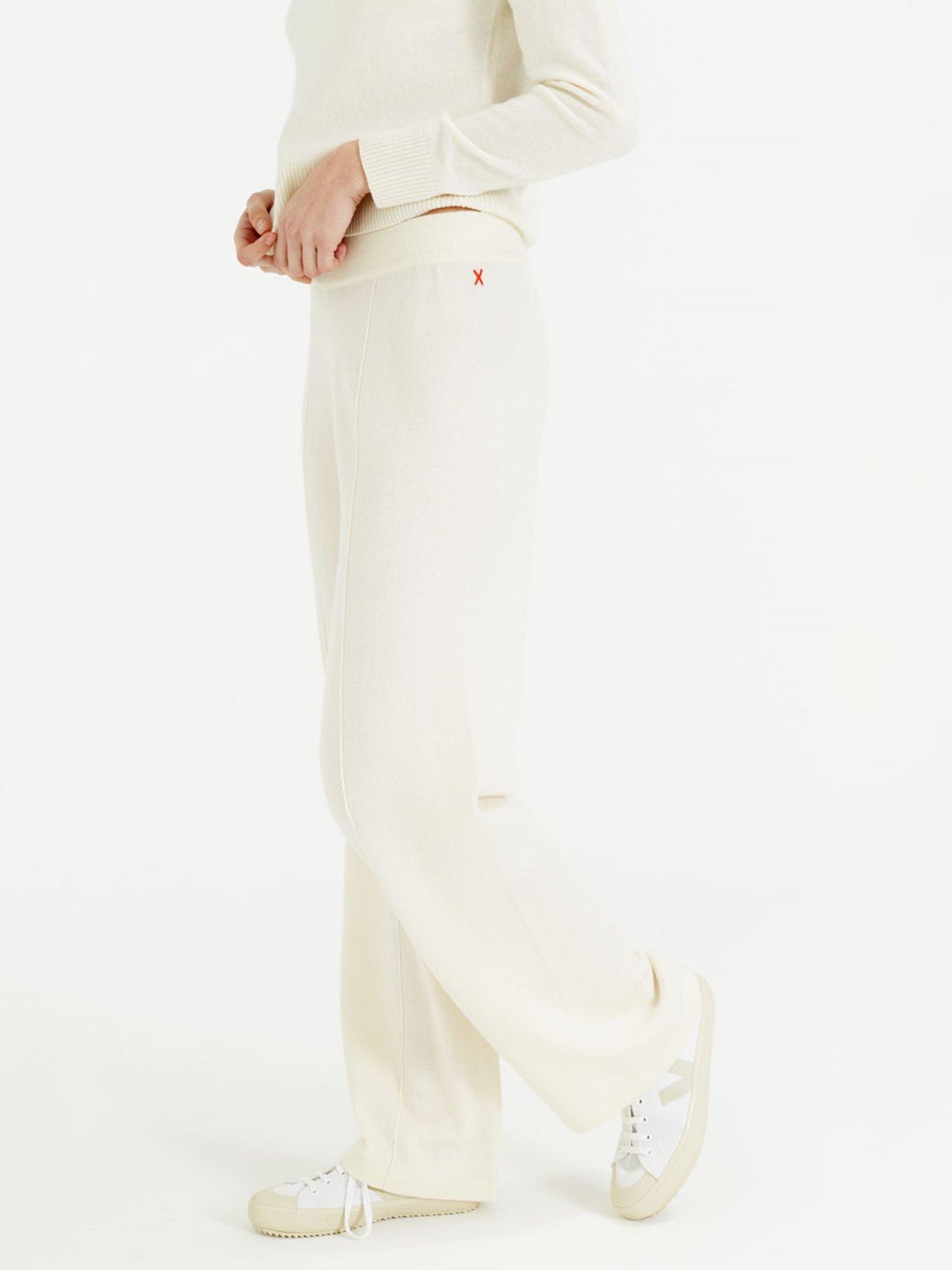 Product image 3 of 4, which shows Chinti & Parker Wide Leg track Pants, Cream, XS