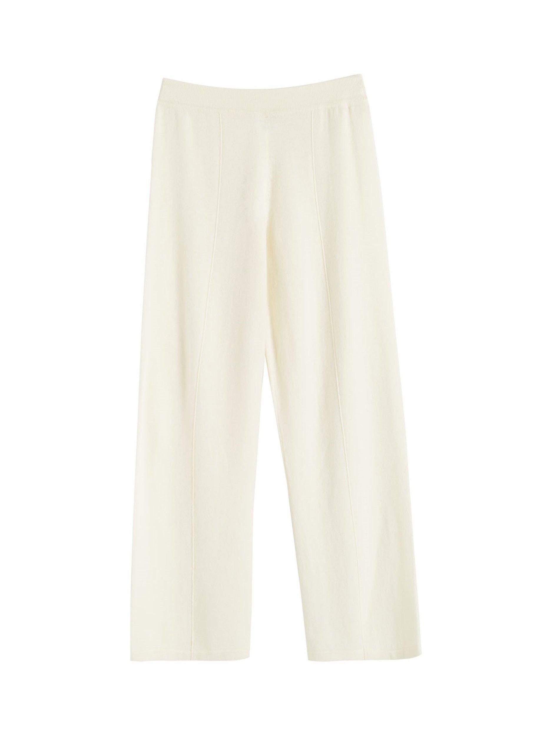 Product image 4 of 4, which shows Chinti & Parker Wide Leg track Pants, Cream, XS