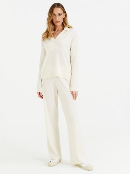 Chinti & Parker Collared Jumper, Cream