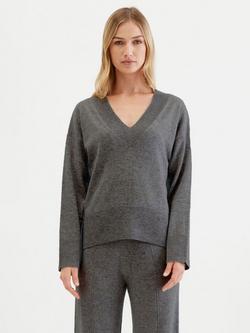 Chinti & Parker Cashmere Blend V-Neck Sweater, Grey