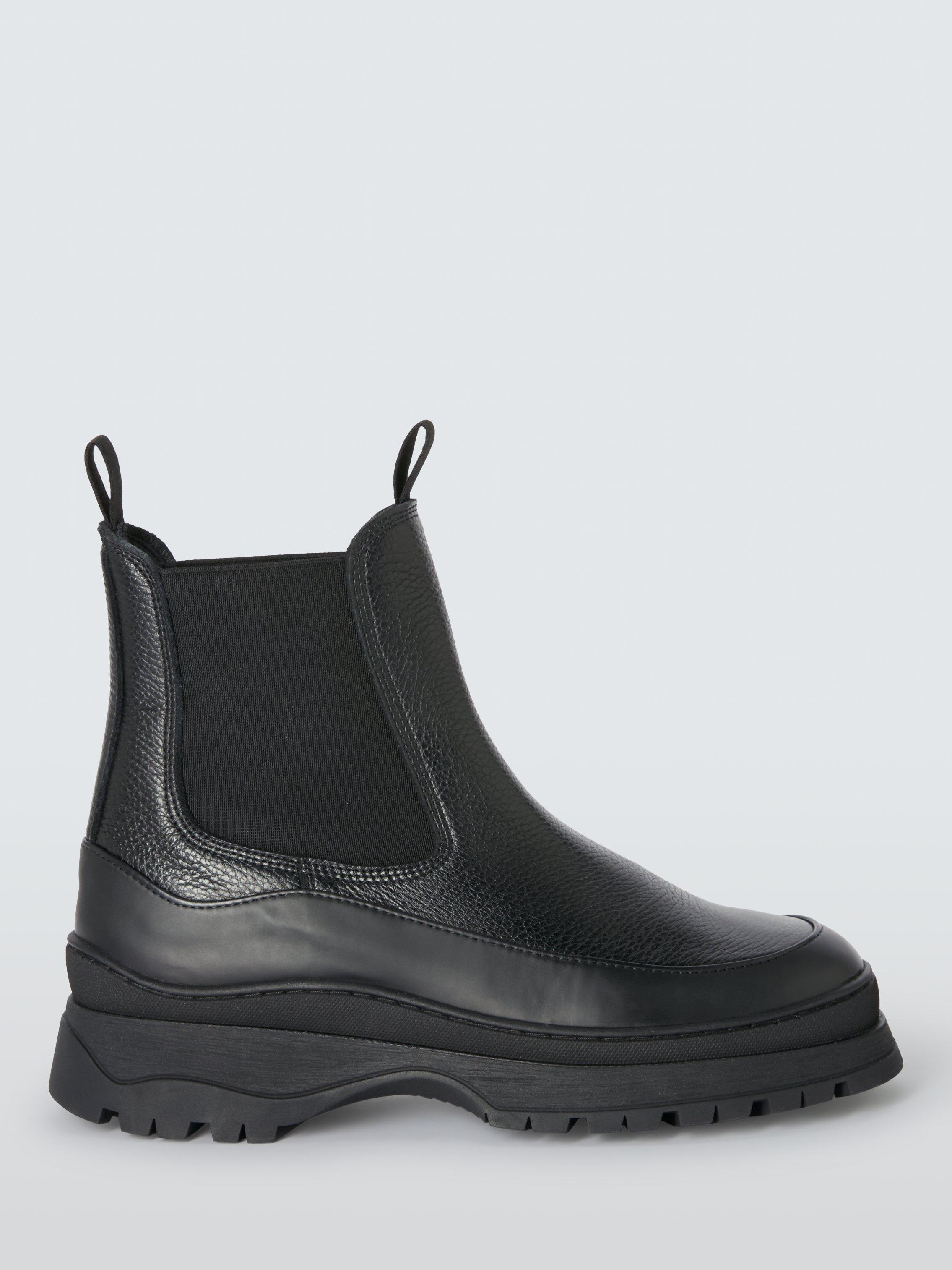 Product image 1 of 6, which shows John Lewis Penzance Leather Ankle Boots, Black, 3