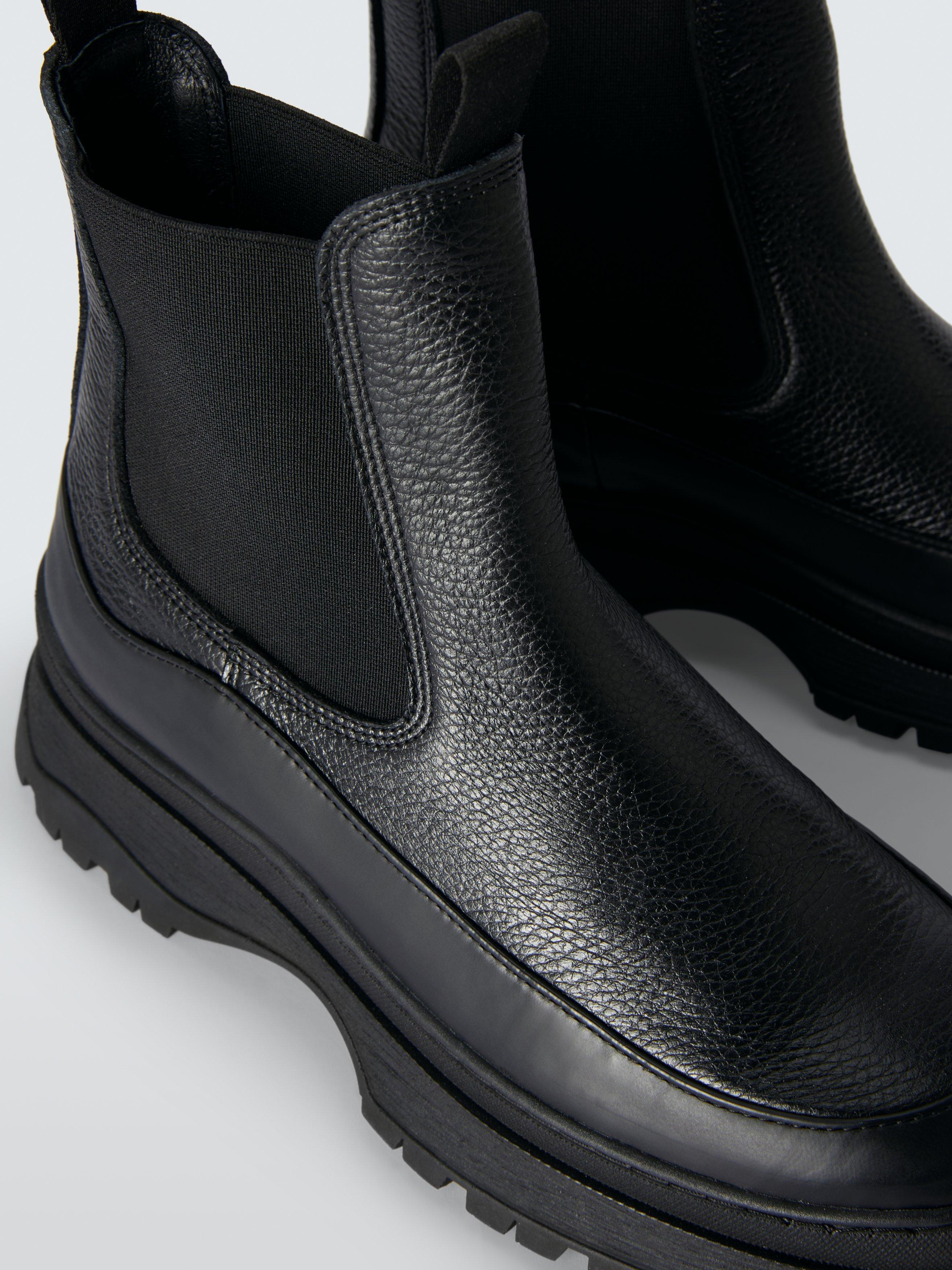 Product image 4 of 6, which shows John Lewis Penzance Leather Ankle Boots, Black, 3