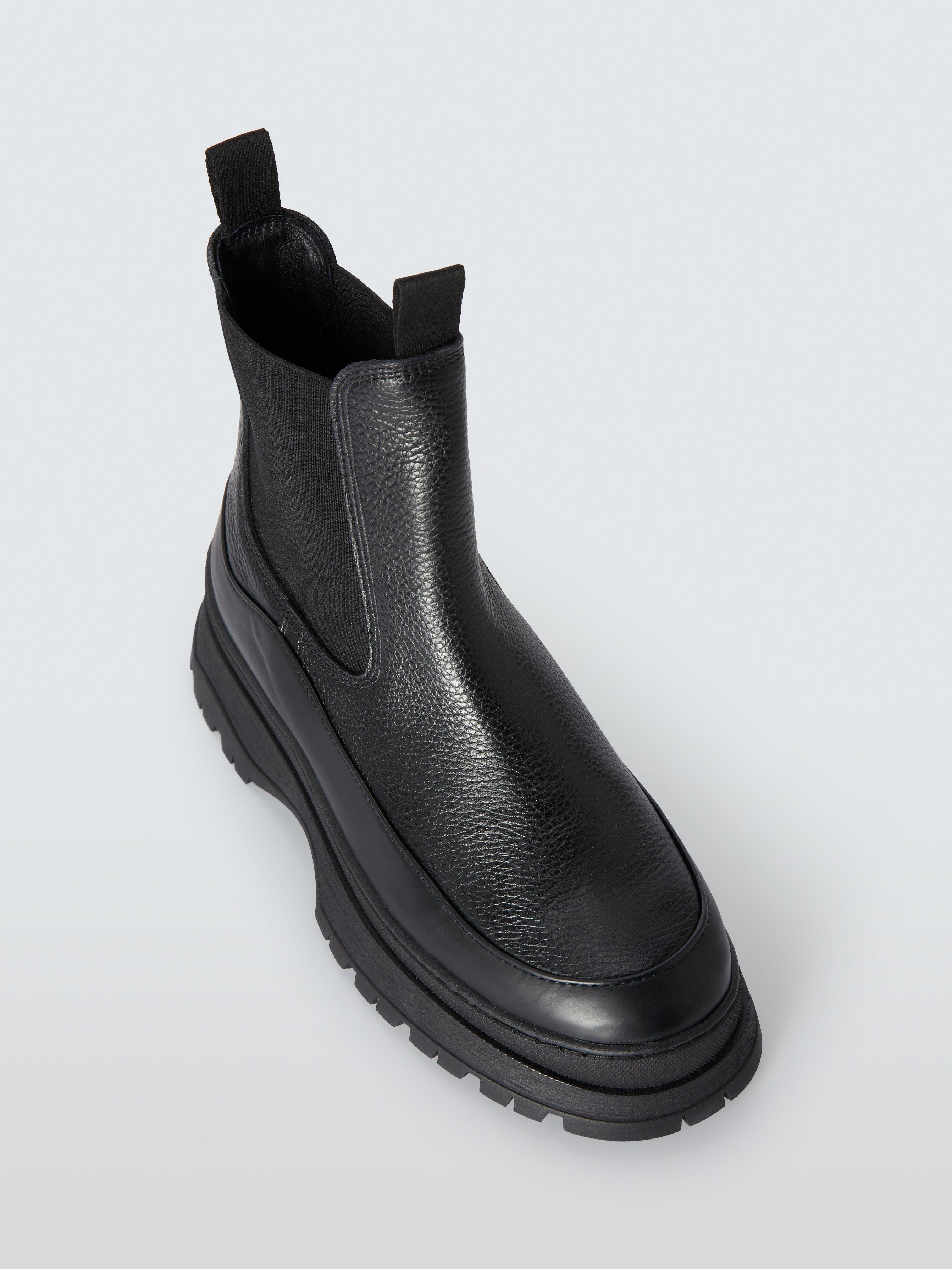 Product image 5 of 6, which shows John Lewis Penzance Leather Ankle Boots, Black, 3