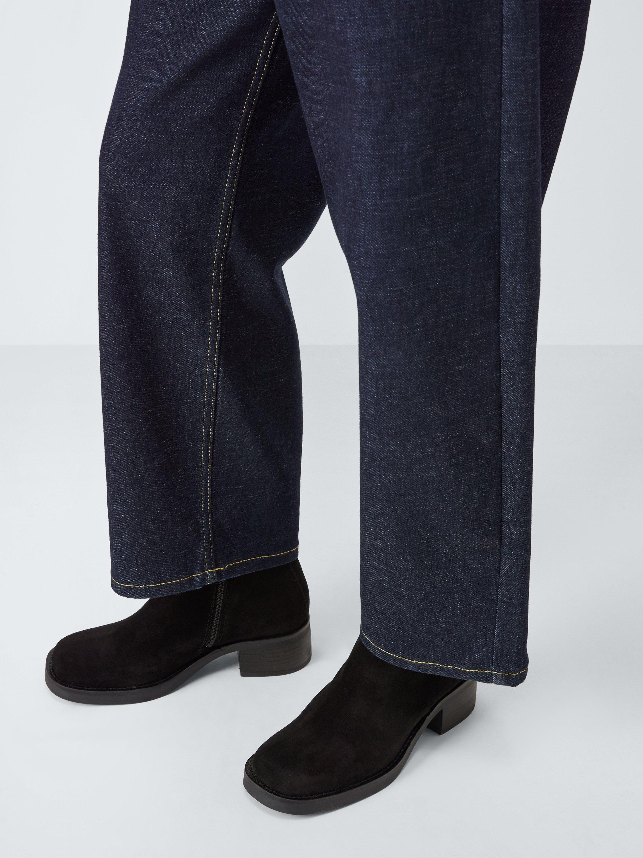 Product image 2 of 6, which shows John Lewis Salcombe Suede Casual Ankle Boots, Black, 8