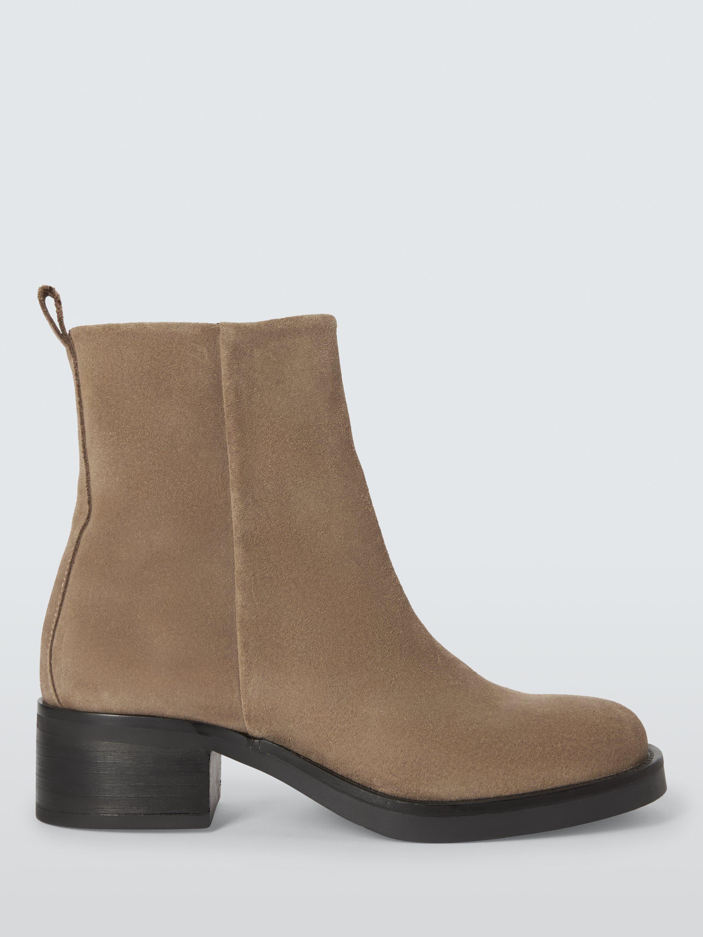 Product image 1 of 6, which shows John Lewis Salcombe Suede Casual Ankle Boots, Cognac, 3