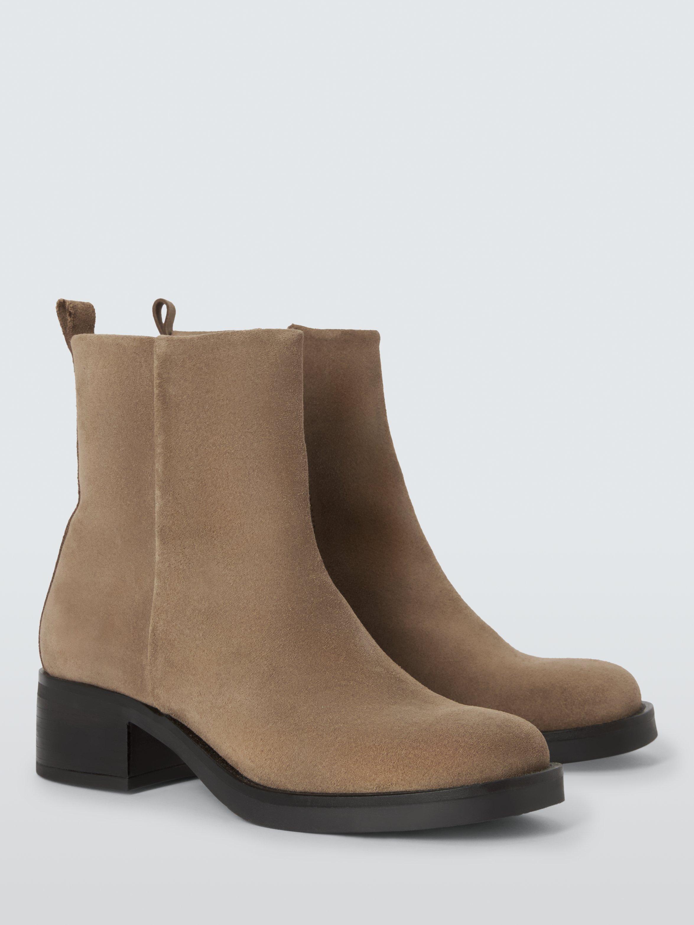Product image 3 of 6, which shows John Lewis Salcombe Suede Casual Ankle Boots, Cognac, 3
