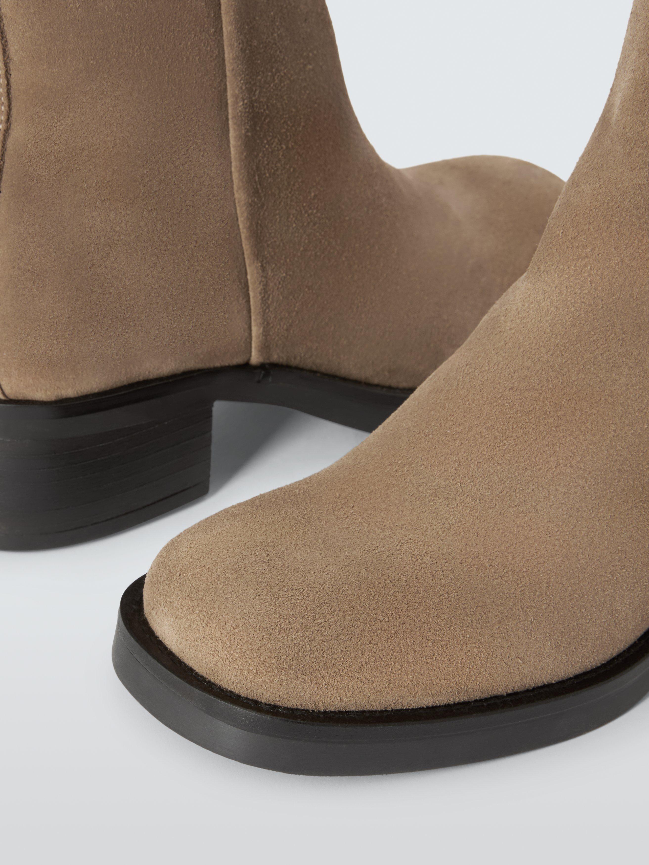Product image 5 of 6, which shows John Lewis Salcombe Suede Casual Ankle Boots, Cognac, 3