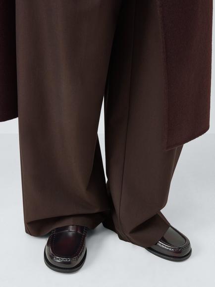 John Lewis Golders Leather Square Toe Loafers, Bordeaux - view 2, Bordeaux