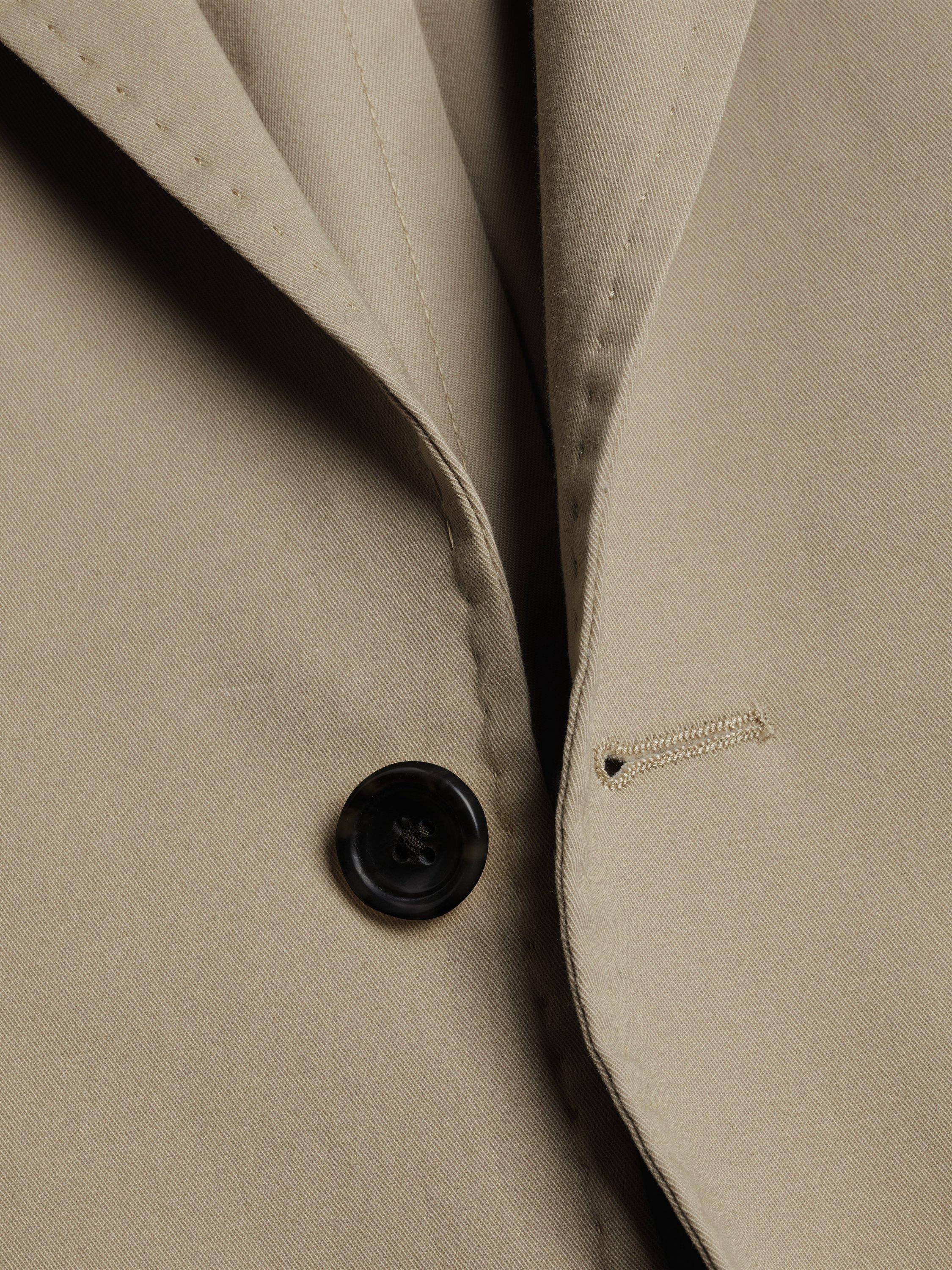 Product image 5 of 5, which shows Charles Tyrwhitt Single Breasted Cotton Blend Blazer, Taupe, 36R