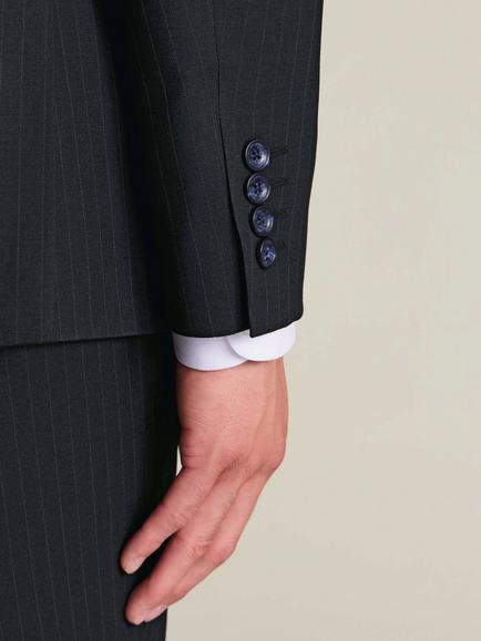 Charles Tyrwhitt Stripe Wool Blend Suit Blazer, Navy Stripe - view 2, Navy Stripe
