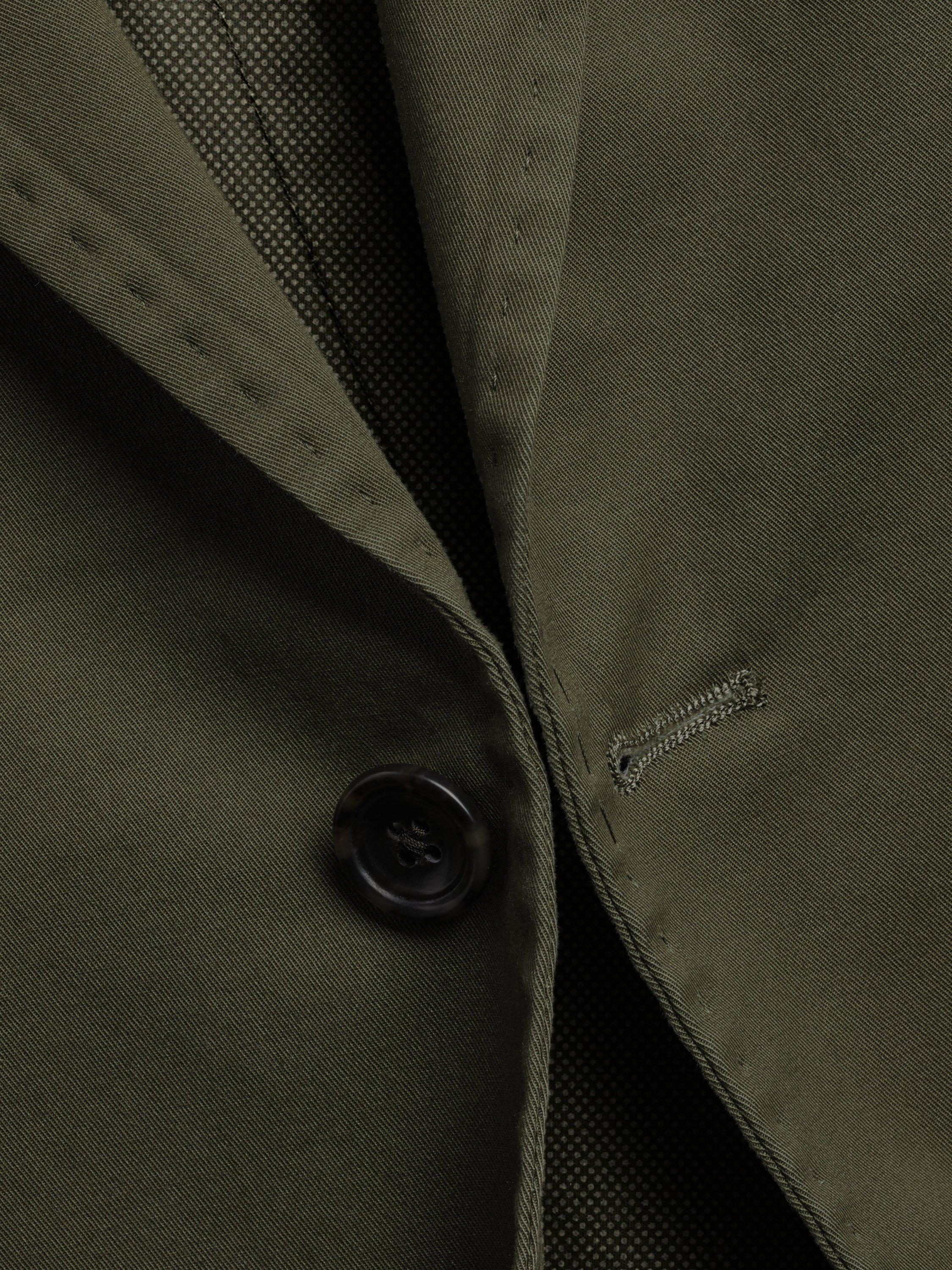 Product image 6 of 6, which shows Charles Tyrwhitt Slim Fit Cotton Blend Stretch Blazer, Olive, 36R