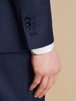 Charles Tyrwhitt Single Breasted Wool Blazer - view 2, Indigo