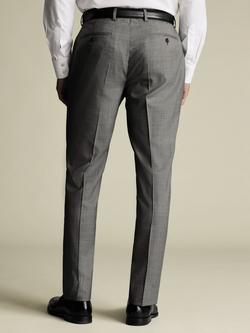Charles Tyrwhitt Wool Tailored Trousers - view 2, Grey