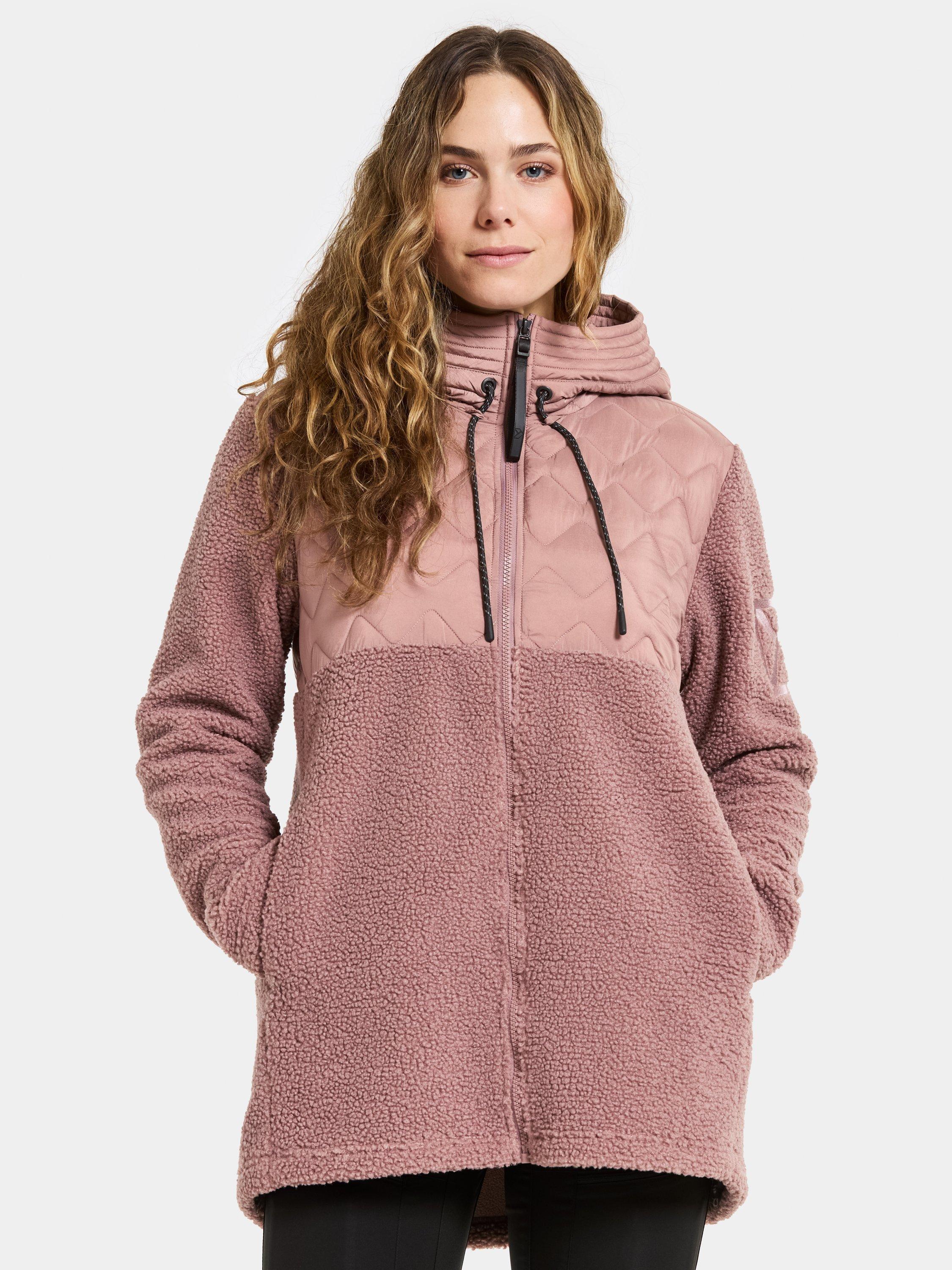 Product image 1 of 11, which shows Didriksons Bibi Full Zip Fleece, Faded Wine, 8