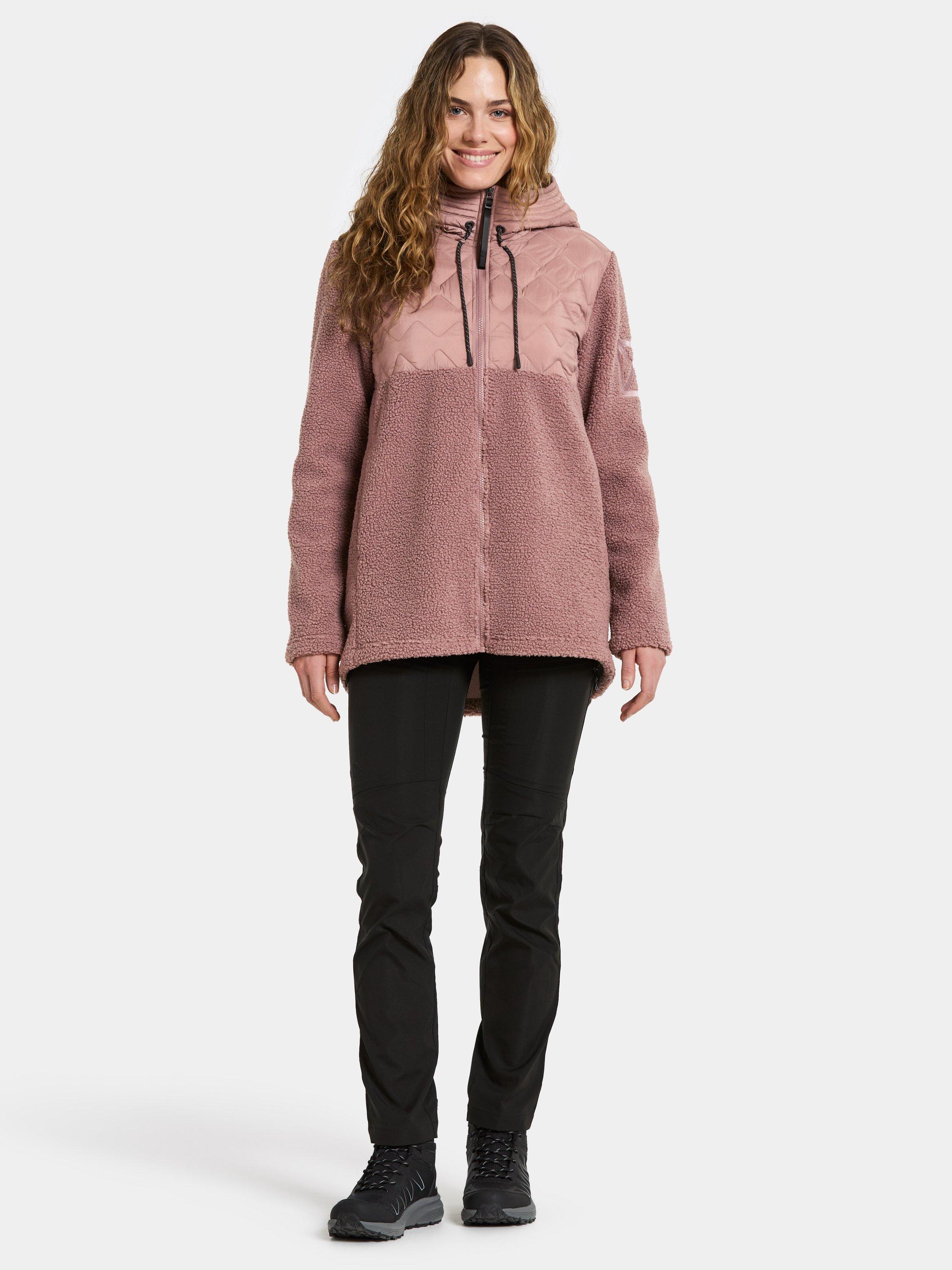 Product image 2 of 11, which shows Didriksons Bibi Full Zip Fleece, Faded Wine, 8