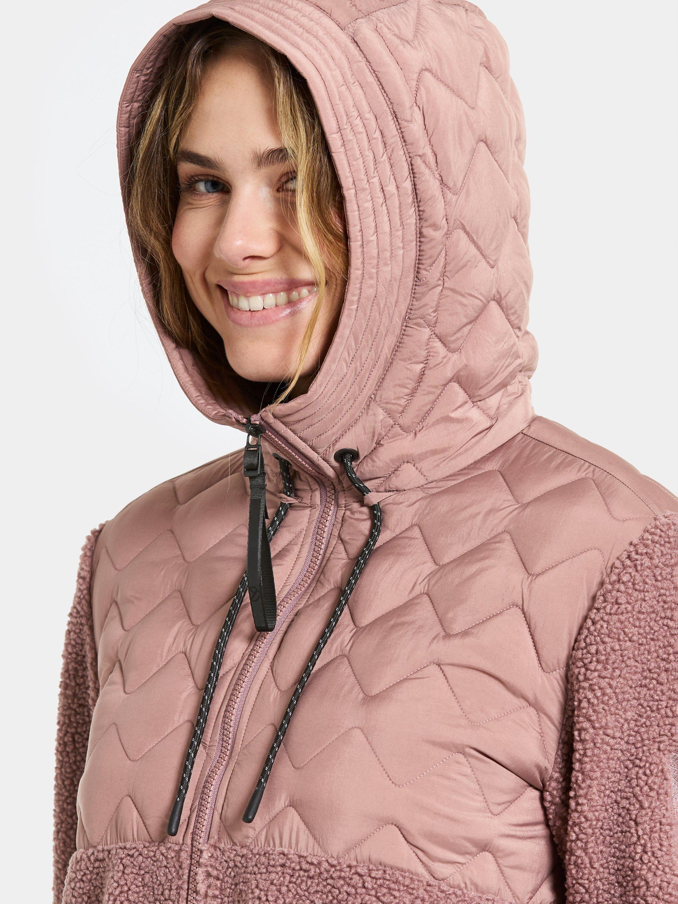 Product image 3 of 11, which shows Didriksons Bibi Full Zip Fleece, Faded Wine, 8