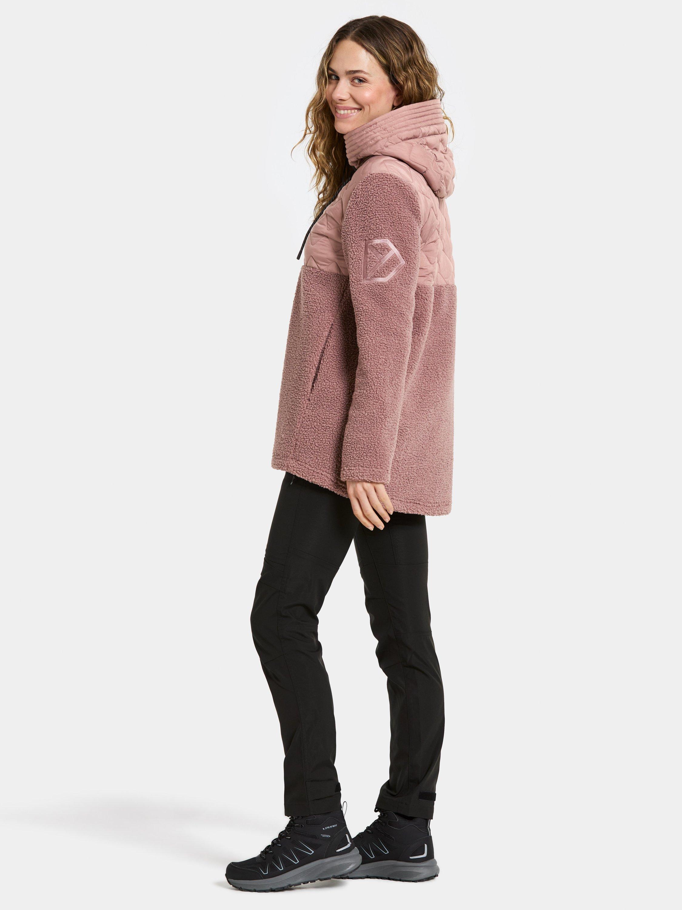 Product image 4 of 11, which shows Didriksons Bibi Full Zip Fleece, Faded Wine, 8