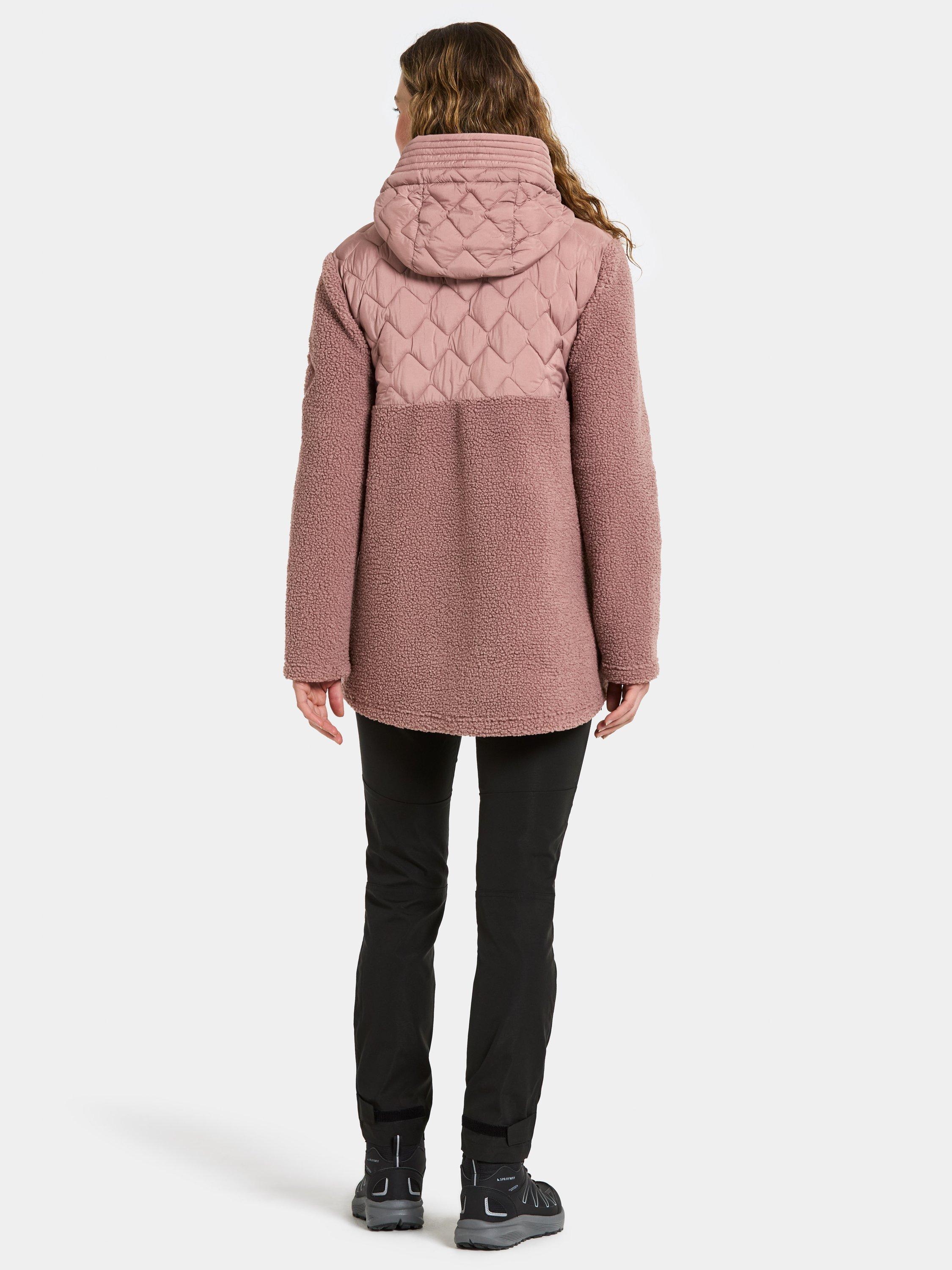 Product image 5 of 11, which shows Didriksons Bibi Full Zip Fleece, Faded Wine, 8