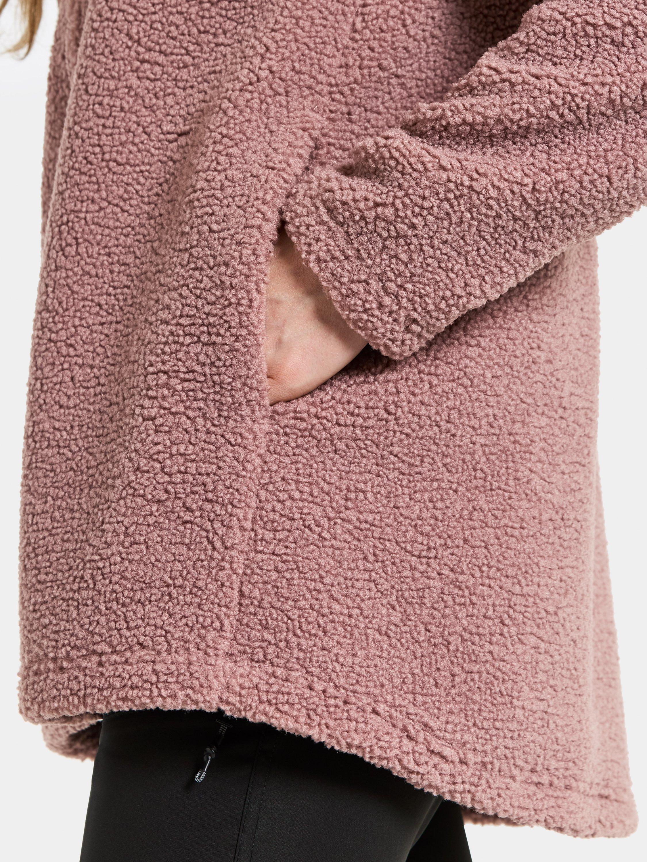 Product image 7 of 11, which shows Didriksons Bibi Full Zip Fleece, Faded Wine, 8