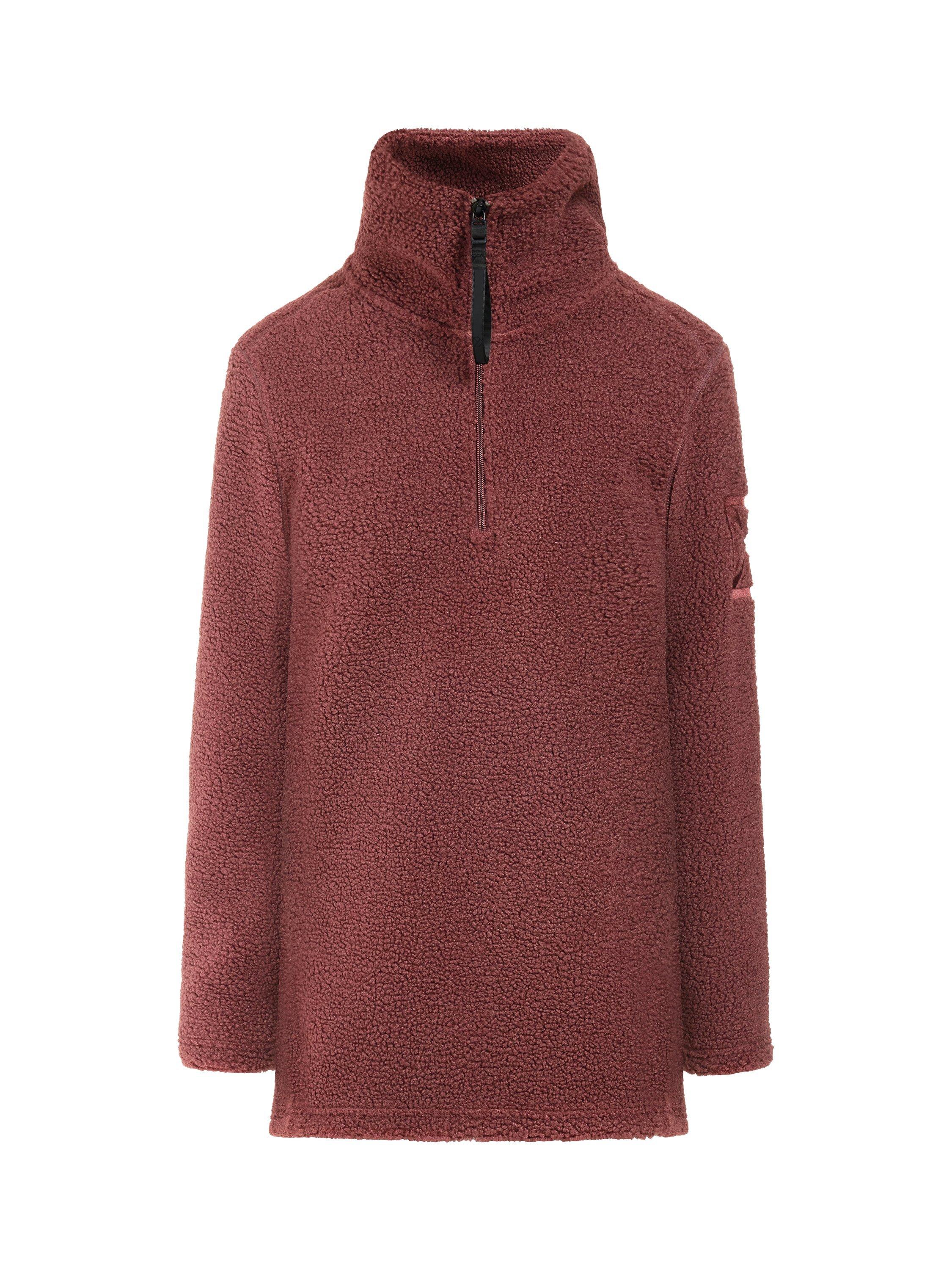 Product image 8 of 9, which shows Didriksons Marina 1/2 Zip Fleece, Old Rust, 8