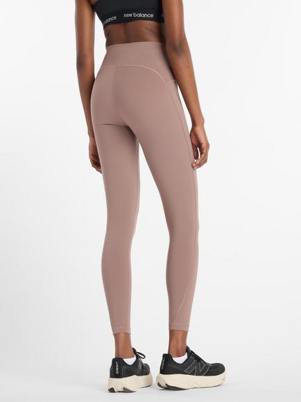 New Balance Sleek High Rise Leggings, Earth Shadow - view 2, Earth Shadow