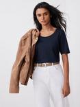 Mint Velvet Scoop Neck T-Shirt, Navy