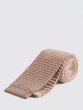 Moss Silk Knitted Tie, Brown