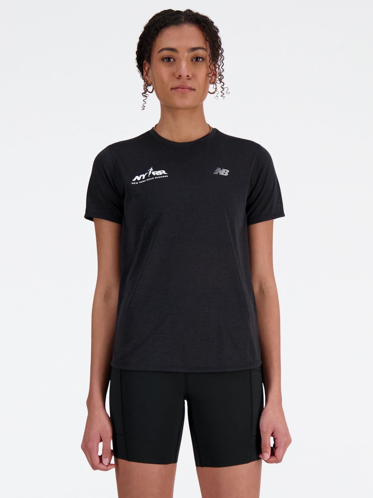 New Balance Athletic T-Shirt, Earth Shadow, Black Heather
