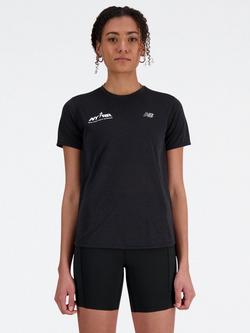 New Balance Athletic T-Shirt, Earth Shadow, Black Heather, Black Heather
