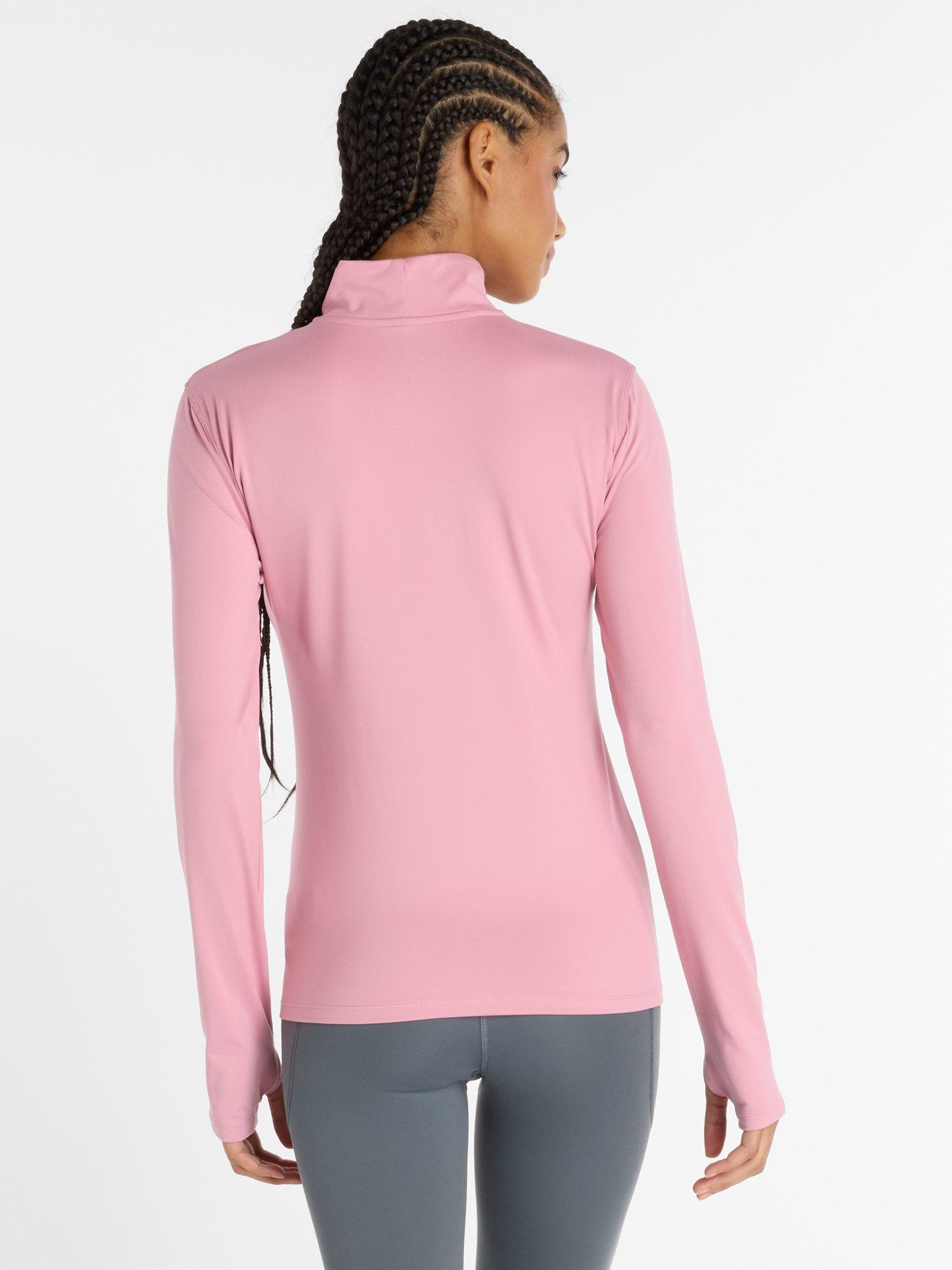 Product image 2 of 6, which shows New Balance Women's Essentials Space 1/4 Zip Pullover, Pink Taffy, XS