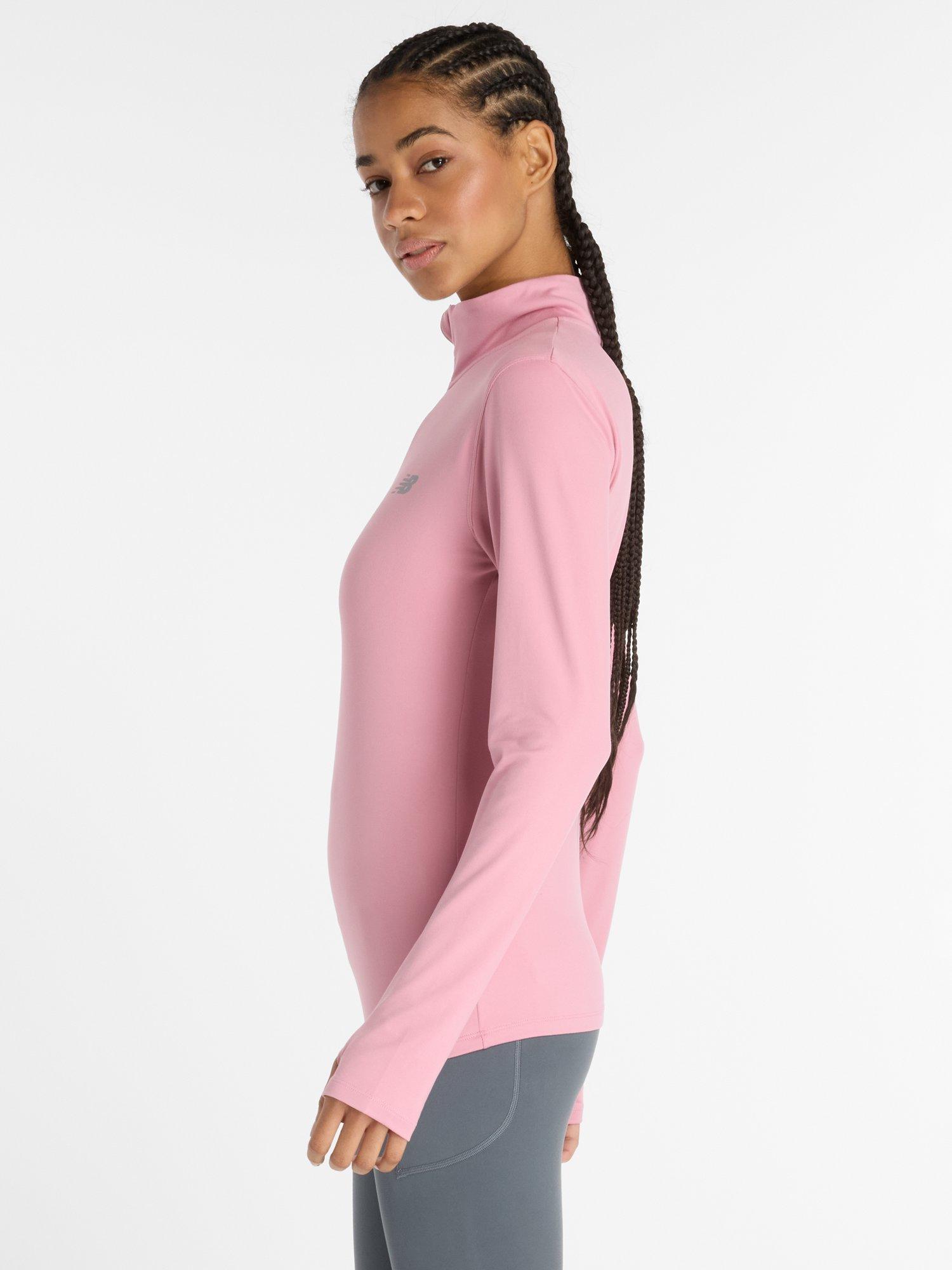Product image 3 of 6, which shows New Balance Women's Essentials Space 1/4 Zip Pullover, Pink Taffy, XS