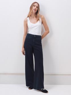 HUSH Rowan Welt Pocket Flared Jeans, Washed Black