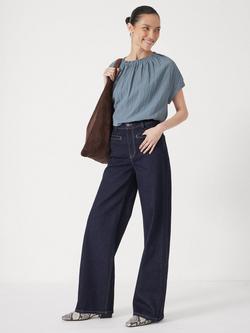 HUSH Rowan Welt Pocket Flared Jeans - view 2, Rinse Wash