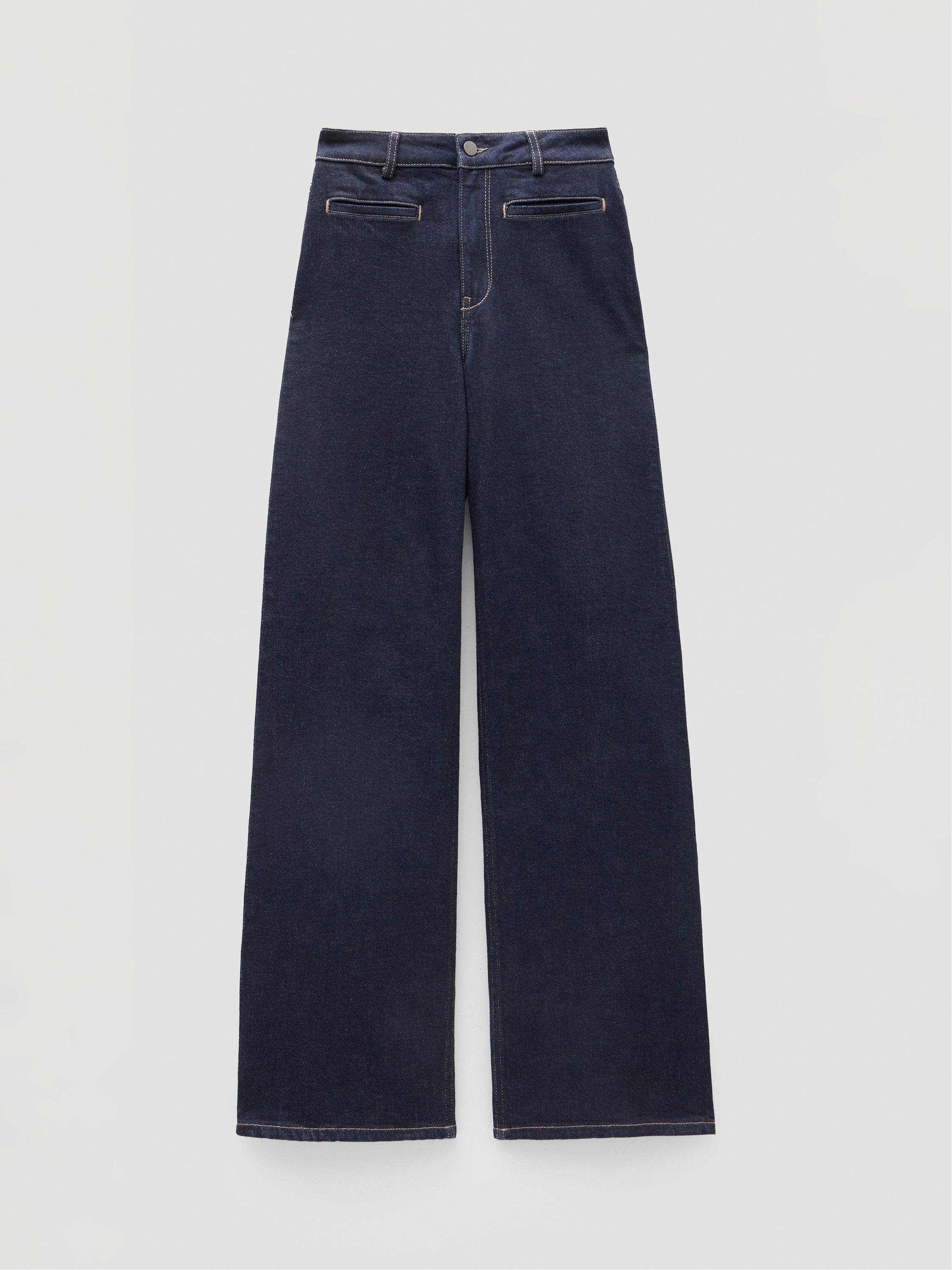 Product image 3 of 5, which shows HUSH Rowan Welt Pocket Flared Jeans, Rinse Wash, 8S