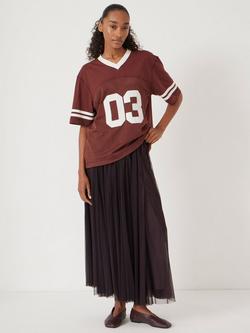 HUSH Millie Tulle Maxi Skirt - view 2, Plum