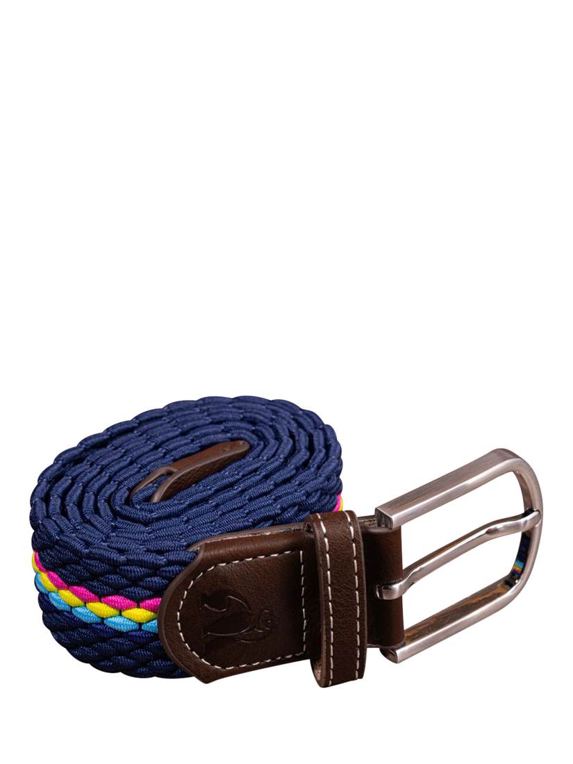 Product image 2 of 6, which shows Swole Panda Stripe Woven Belt, Neon, S