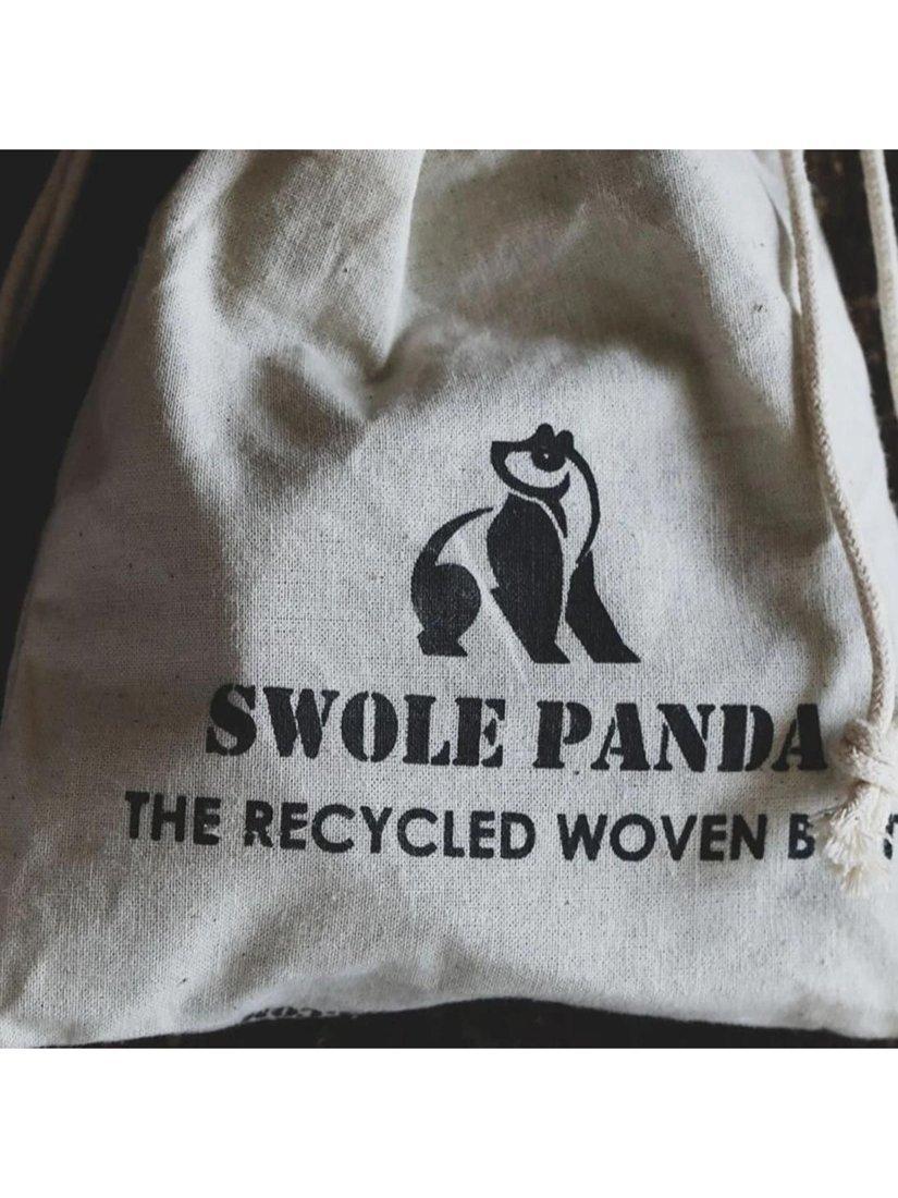 Product image 5 of 6, which shows Swole Panda Stripe Woven Belt, Neon, S