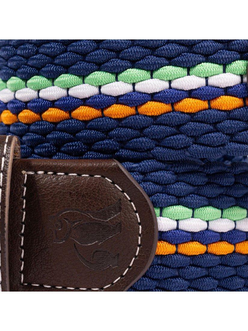 Product image 4 of 6, which shows Swole Panda Stripe Woven Belt, Green/Orange, S