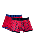 Swole Panda Gorilla & Plain Bamboo Boxer Shorts, Pack of 2, Red