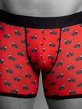 Swole Panda Gorilla & Plain Bamboo Boxer Shorts, Pack of 2, Red