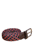 Swole Panda Zigzag Woven Belt, Grey/Red
