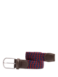 Swole Panda Zigzag Woven Belt, Burgundy