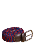 Swole Panda Zigzag Woven Belt, Burgundy