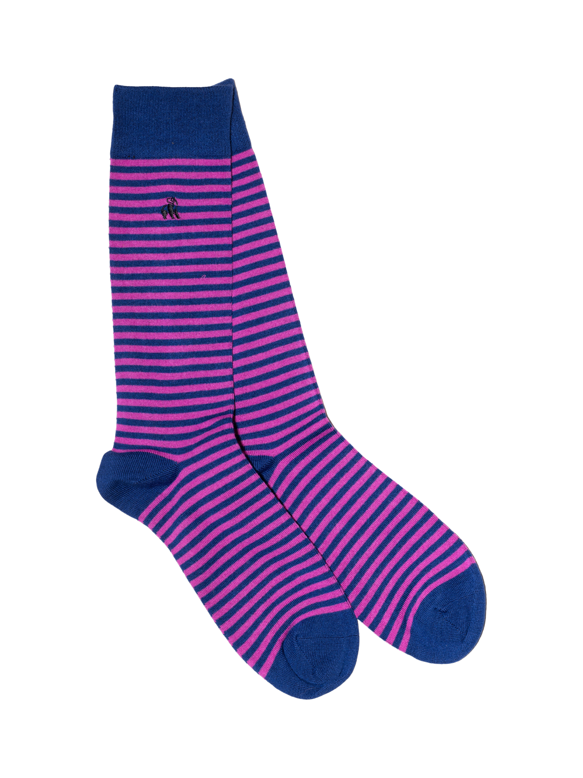Product image 2 of 9, which shows Swole Panda Stripe Bamboo Socks, Pack of 4, Multi, 7-11